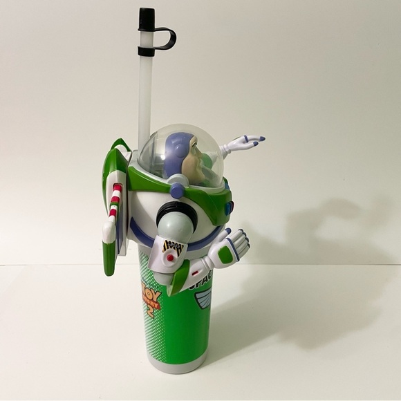Buzz Lightyear Souvenir Cup Straw Disneyland Toy Story 2 Space Ranger - Picture 9 of 16
